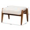 Baxton Studio Jeanine Japandi Cream Boucle Fabric and Walnut Brown Finished Rubberwood Ottoman Footstool 228-12965-ZORO - alternate 7